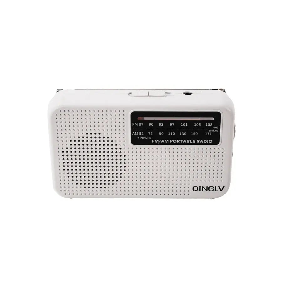 AM/FM portable radio with high sensitivity and high sound quality, uses durable No. 7 batteries, built-in high quality