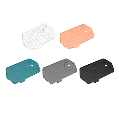 Silicone Drain Pad Countertop Protector Water Splash Catcher Mats Double-sided Faucet Splash Guard Tray Bathroom Kitchen Gadgets