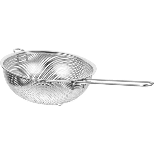 Stainless Steel Colander Basket Handle for Fast Draining for Cooking Pasta Vegetables Fruits and Fried Foods