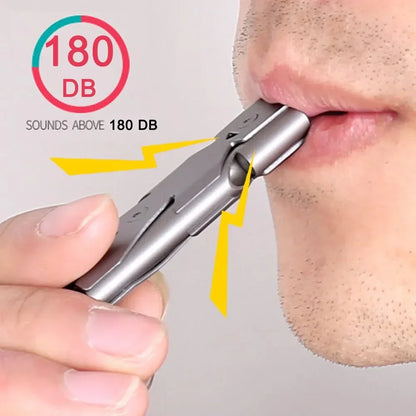 Double-Pipe Whistle Keychain Emergency Survival Camping Outdoor Tool