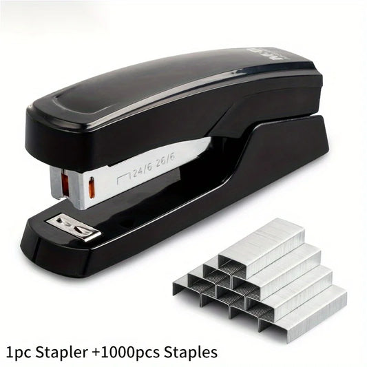 Durable Stapler With 1000 Staples Capable of Binding 25 Sheets of Paper Professional Office and Study Stationery Supplies