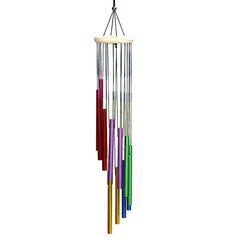 Wind Chimes for Garden 12 Metal Tubes with Hook Pleasant Melody Windchimes Metal Pipe Wind Chimes Bells Indoor and Outdoor Decor