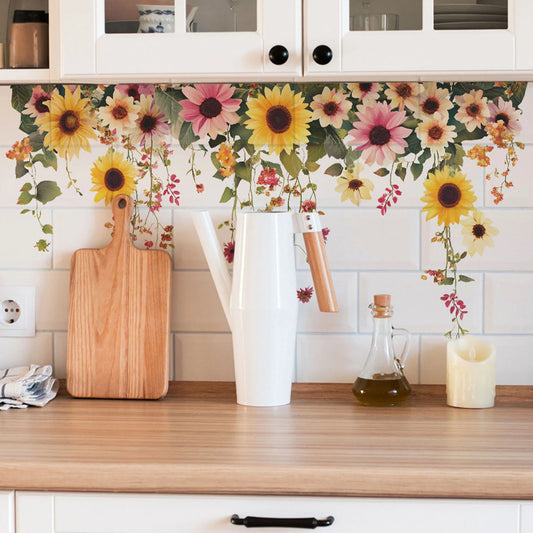 Floral and Foliage Wall Decals Peel and Stick Mural Art for Home Decor Bedroom Living Room Accent Wall Background Decoration