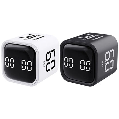 Productivity Cube Timer 5/10/30/60 Minutes and Custom Countdown Mini Digital Timer Countdown Timer for Tasks Work Study Kitchen