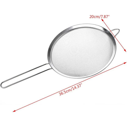 201Stainless Steel Flour Strainer Meshs Colander Kitchen Colander Sieves Cooking Tool For Kitchen Sifting And Filtering