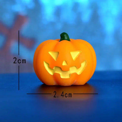 Pumpkin Halloween Resin Craft Miniature Decoration Ghost Decoration Micro Landscape Figurines Mini Ornaments DIY Accessories