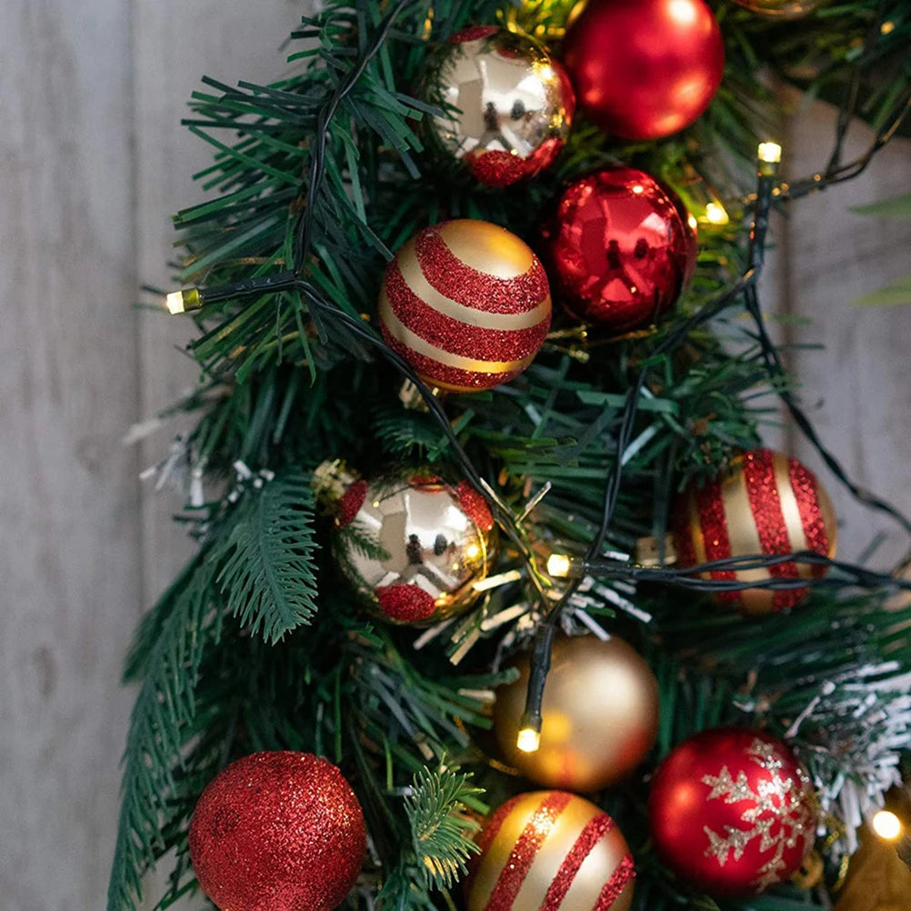 50PCS 4CM Shatterproof Christmas Ball Decorations Christmas Tree Ornaments Balls Pendant For Xmas Weddings Happy New Year