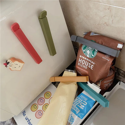 Food Bag Clips  - Airtight Sealing Clamps for Snacks, Chips, Tea Bags, Kitchen Organization, Plastic Food-Safe Bag Sealer