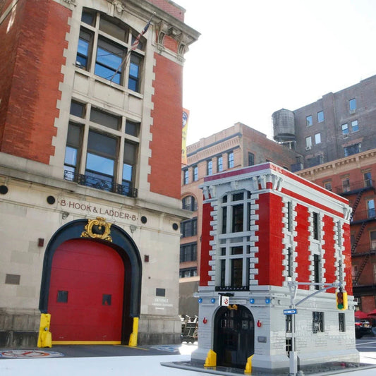Street View Model Building Blocks Bricks Firehouse Headquarters Compatible 75827 Desktop Decoration Toys Kids For Birthday Gifts