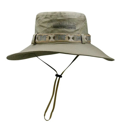 Bucket Hat Outdoor UV Protection Wide Brim Safari Hiking Sun Mesh Cap Unisex