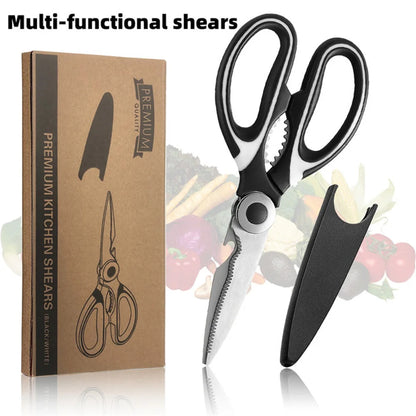 MDHAND Stainless Steel Kitchen Scissors Multi-Purpose Shears Meat Roast Cutting Household Cooking Chicken Wing Fish Kitchen Tool