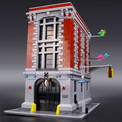 Street View Model Building Blocks Bricks Firehouse Headquarters Compatible 75827 Desktop Decoration Toys Kids For Birthday Gifts