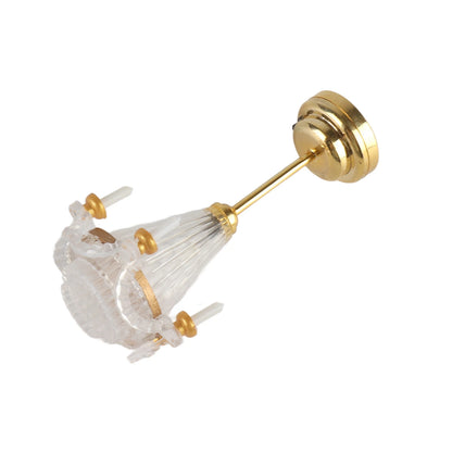 【New】Miniature Chandelier 1/12 Scaled Vivid Decorative  Ceiling Lamp with 5 LED Candle for Dollhouse LED Miniature Chandelier