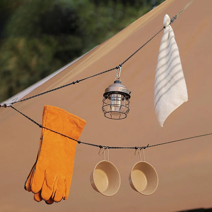 1-10Pcs Outdoor Camping Stretch Clothesline w/ 12 Clips 3M Windproof Elastic Hanging Laundry Clothes Line For Hotel Trip Cruise