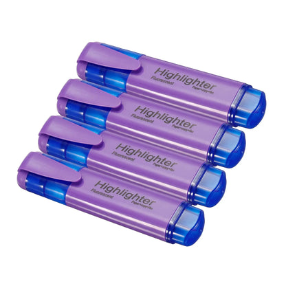 4Pc OR 6Pc Highlighter Fluorescent Pens Broad Tip Writing Marker Pens for Art Drawing Doodling Marking Office Stationery School Supply