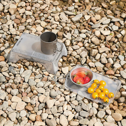 1/2Pcs Folding Mini Camping Table Ultralight Food-Grade PP Board Folding Table and Tray For Outdoor Camping Hiking Picnic Gadget