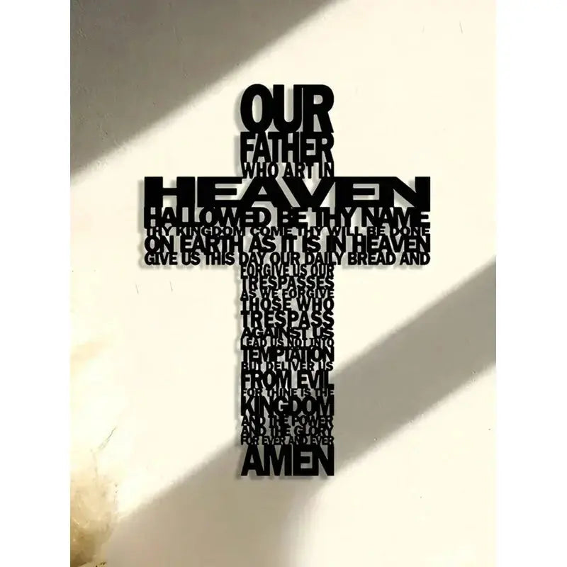 Inspirational Metal Cross Wall Art Home Decor 1PC