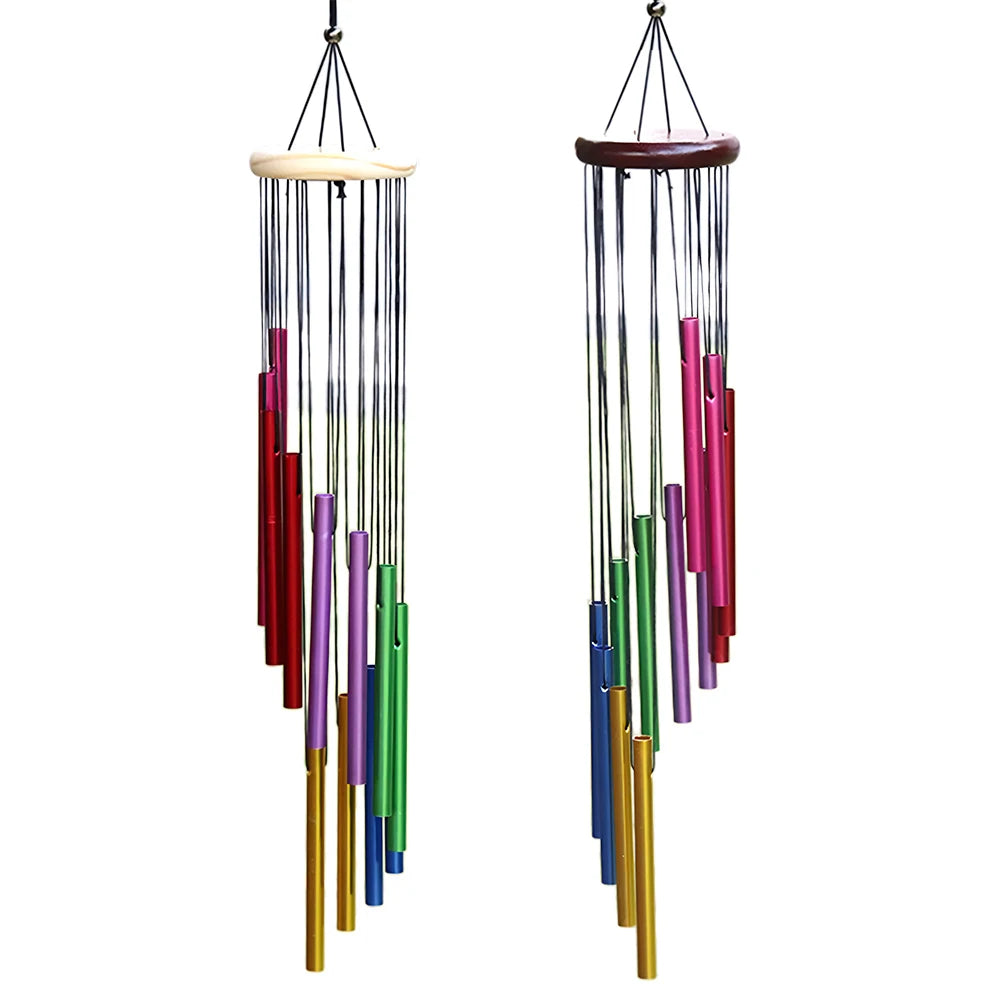 Wind Chimes for Garden 12 Metal Tubes with Hook Pleasant Melody Windchimes Metal Pipe Wind Chimes Bells Indoor and Outdoor Decor