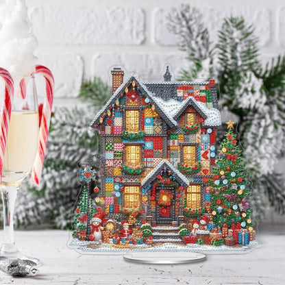 Christmas Special Shaped Desktop Diamond Art Kits Acrylic Diamond Painting Desktop Ornaments Kit for Home Office Desktop Decor