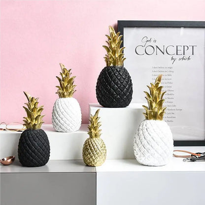 Nordic Golden Pineapple Crafts Desktop Ornament Creative Modern Minimalist Living Room Decor Wedding Gift Home Resin Crafts