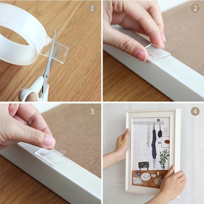 Monster Nano Tape Waterproof Reusable Heat Resistant Transparent Double Sided