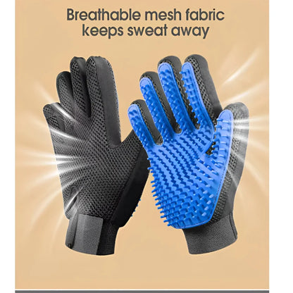 Pet Grooming Glove Dog Cat De-shedding Hair Remover Massage Brush