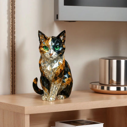 Creative Fake Crystal Mini Collectible Art Clear Statue Resin Animal Artwork Sculpture for Home Office Shelf Desk Table Decor