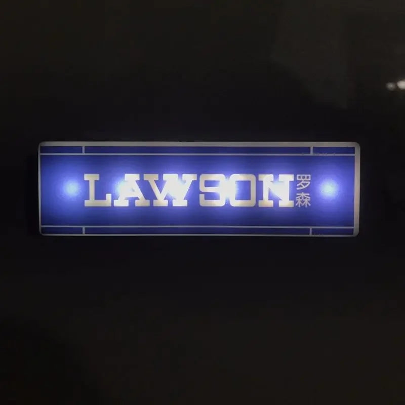 Convenience Store Fridge Magnet Miniature Model Magnetic Attraction Decorative Night Light Atmosphere Light Glowing Signboard