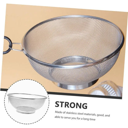 Stainless Steel Strainer Basket Kitchen Drain Basket for Washing Fruits and Vegetables and Easy to Use for Food Preparation and