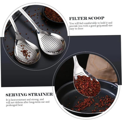 Kitchen Cooking Tool Stainless Steel Colander Slotted Ladle Spoon for Frying
