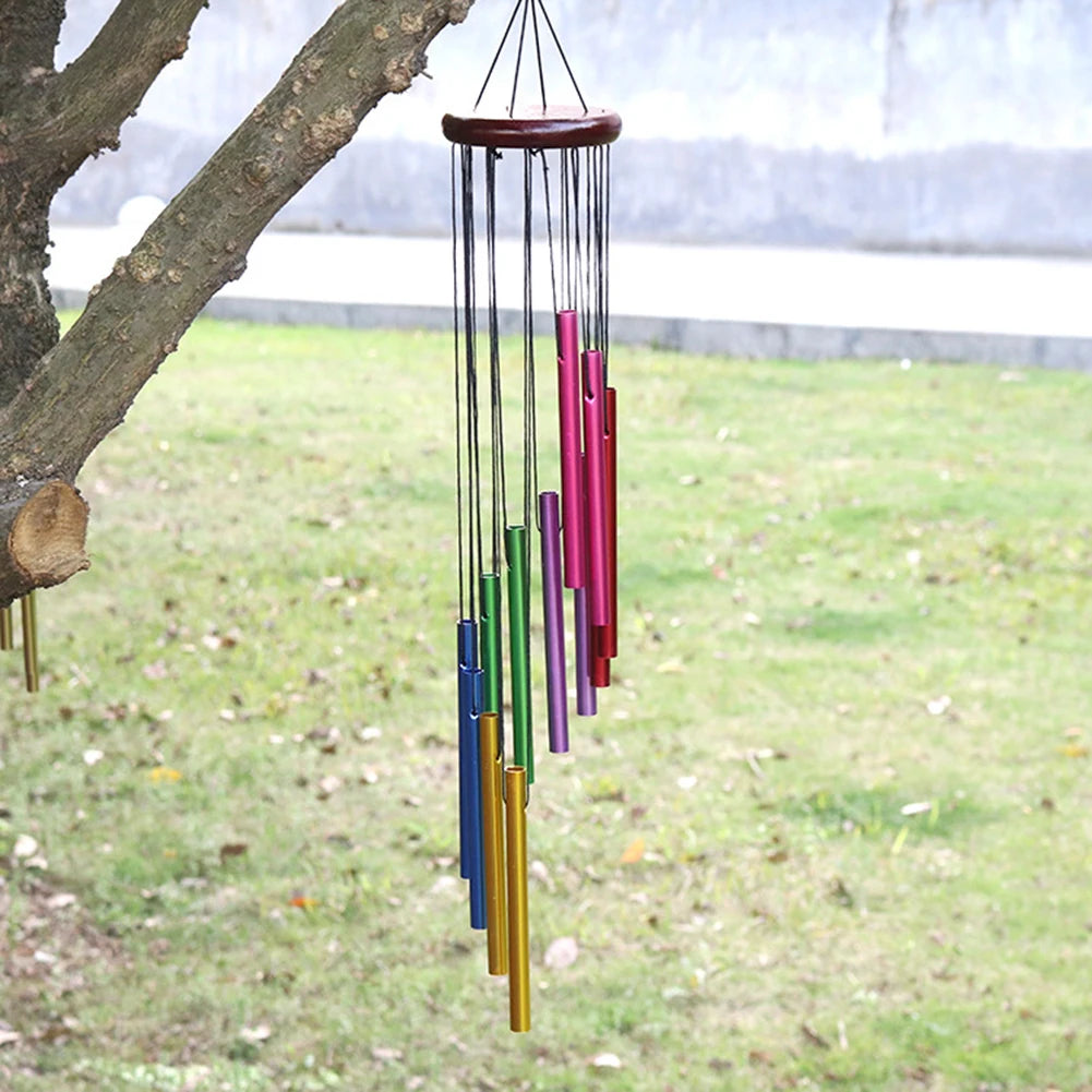 Wind Chimes for Garden 12 Metal Tubes with Hook Pleasant Melody Windchimes Metal Pipe Wind Chimes Bells Indoor and Outdoor Decor