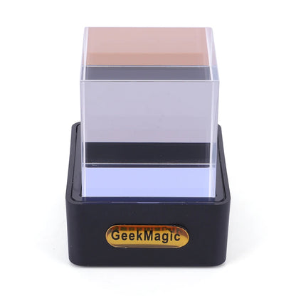 Crystal Cube Photo Display Holographic Desktop Smart Weather Station Digital Clock with GIF Animations Album