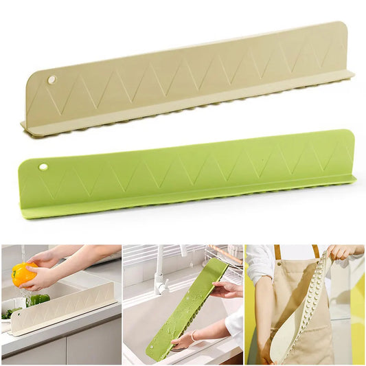 Silicone Water Splash Guard with Suction Cup Washing Basin Anti-splash Stopper Splash Protector for Kitchen Island and Bathroom