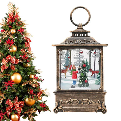 Christmas Wind Chime Snow Globe Music Box Snowflake Lantern Festive Holiday Decoration Gift Home Decoration Accessories