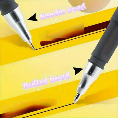 5/10/20pcs Quick-Drying Gel Pens, 0.5mm Fine Tip, Black Ink - Ideal for Home, Office, School