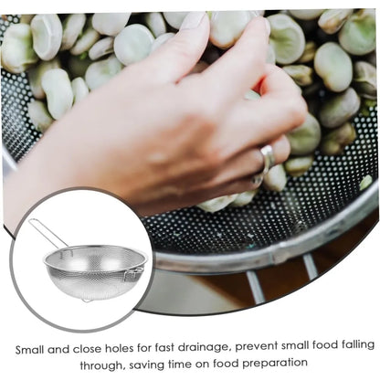 Stainless Steel Filter Basket Fine Mesh Strainer for Kitchen Fruit Vegetable Rice Wash Colander Basket
