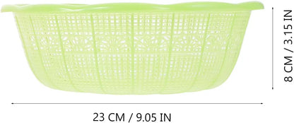 4pcs Fruit Vegetable Washing Baskets Stackable Plastic Strainer Basket Kitchen Tools for Rice Pasta and Other Food Send At Rand