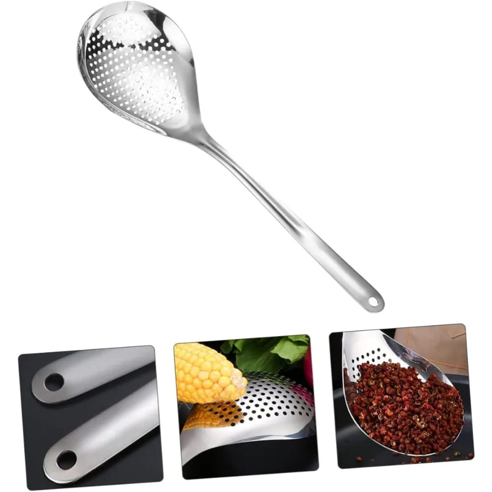 Fried Food Colander Filter Spoon Kitchen Tool Strainer Serving Bowl for Restaurant