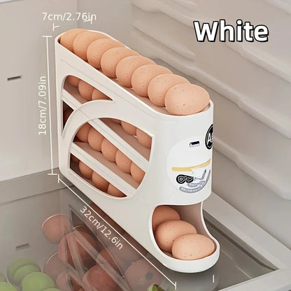 Automatic Gravity-fed Rolling Egg Dispenser Refrigerator Side Door Storage