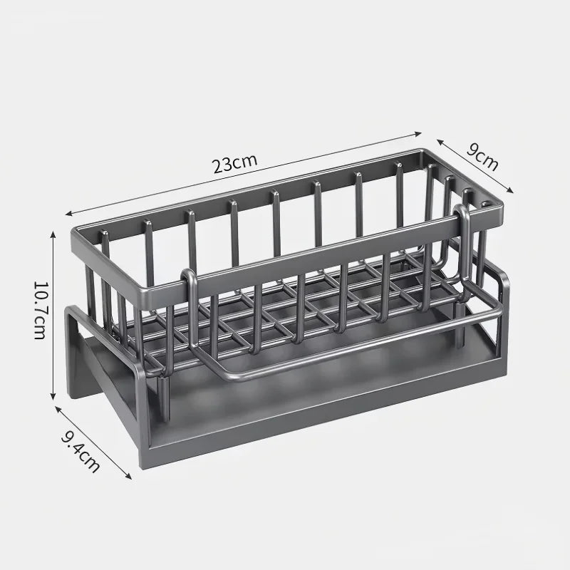 Compact Sink Organizer with Drainage Rack – Space-Saving Kitchen Storage for Utensils/Accessories