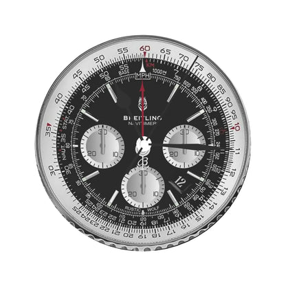 Black Luxury Watch Face Wall Clock Room Decoration Silent Round Clock for Bedroom Living Kitchen Home