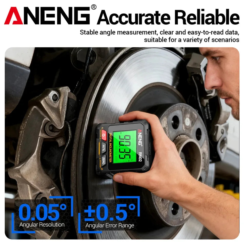 Magnetic Rechargeable Digital Angle Finder Laser Inclinometer USB Protractor Level Angle Ruler Angle Measurement