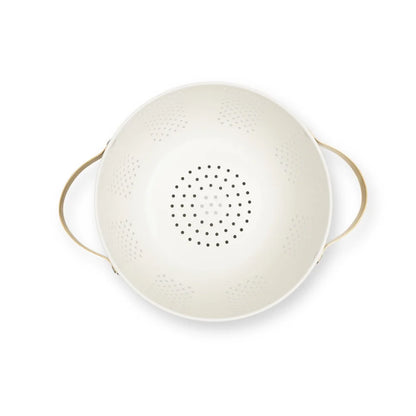 Stainless Steel Colander with Gold Handles 5QT Durable Kitchen Strainer