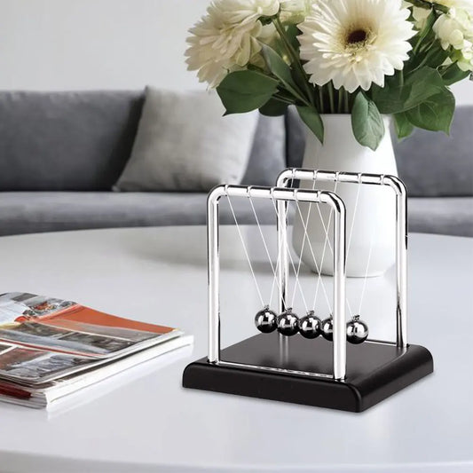 Newtons Cradle Steel Balance Ball School Teaching Supplies Physics Science Pendulum Desk Toy for Home and Office
