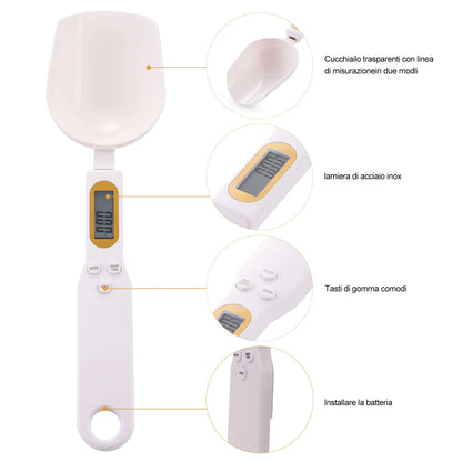 Digital Measuring Spoon 500/800g Weighing Pet Food Scale High Precision Baking Dispenser With LCD Screen Kitchen Measuring Tools