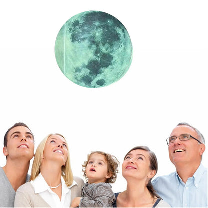 20cm3d Moon Fluorescent Wall Sticker Pvc Removable Luminous Sticker Creative Children'S Room Decoration Astronomy Enlightenment