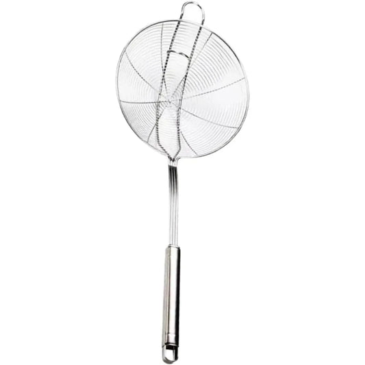 Stainless Steel Slotted Spoon with Hanging Hook Versatile Kitchen Strainer for Pasta Noodles and Frying Ergonomic Design and Ea