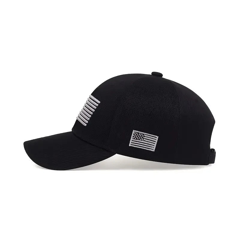 USA Flag Baseball Hat Men's Outdoor Solid Color Embroidered Sports Duck Tongue Baseball Hat