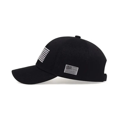 USA Flag Baseball Hat Men's Outdoor Solid Color Embroidered Sports Duck Tongue Baseball Hat