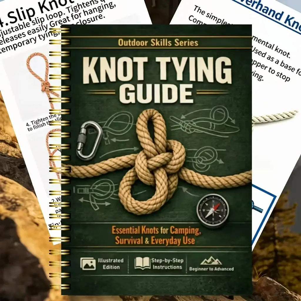 Outdoor Illustrated Survival Knot-tying Guide Step by Step Complete Knot Guide for Camping Hiking Daily Survival Home 40 Pages
